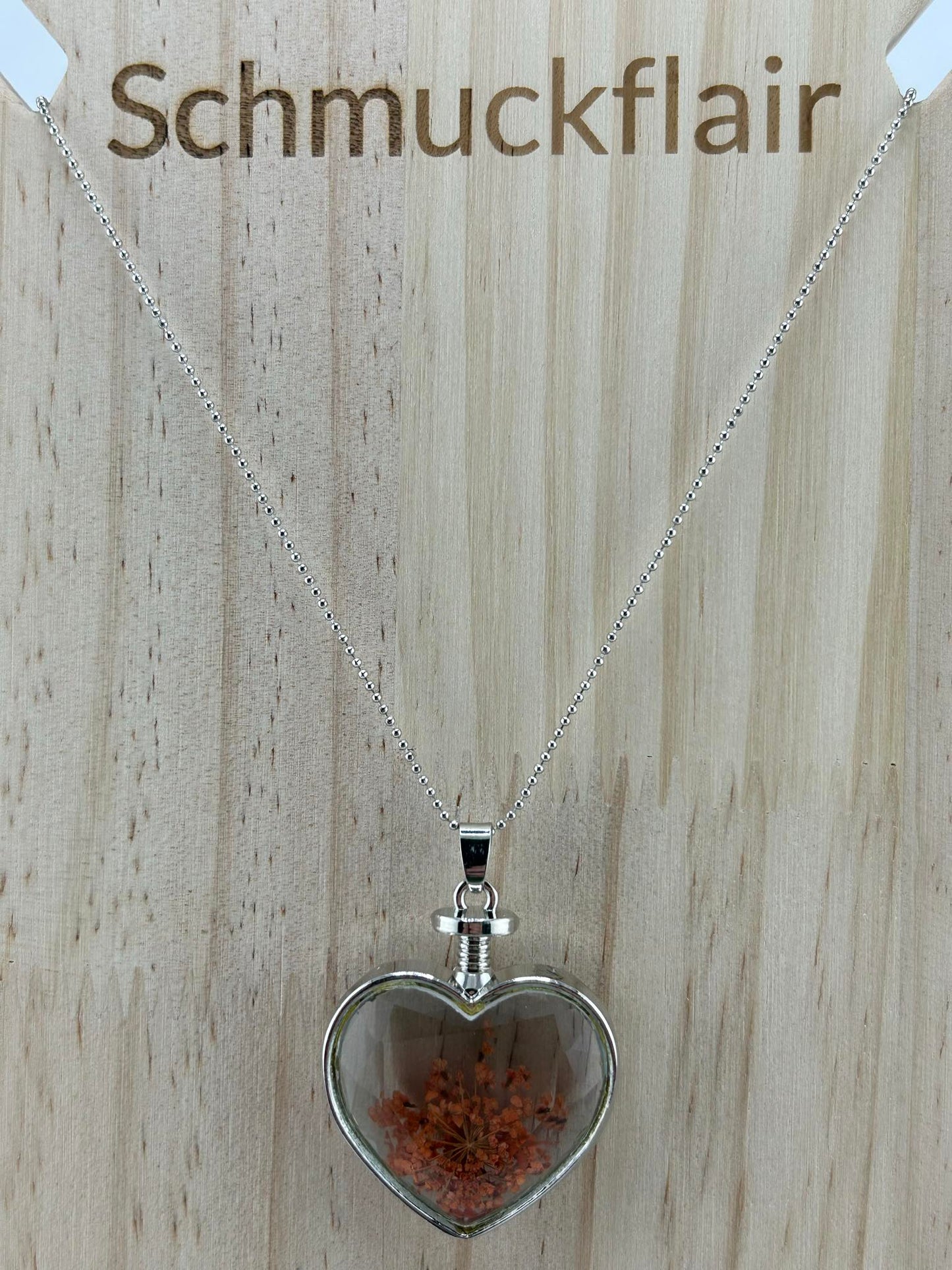 Blumen Glas Herzen 60cm