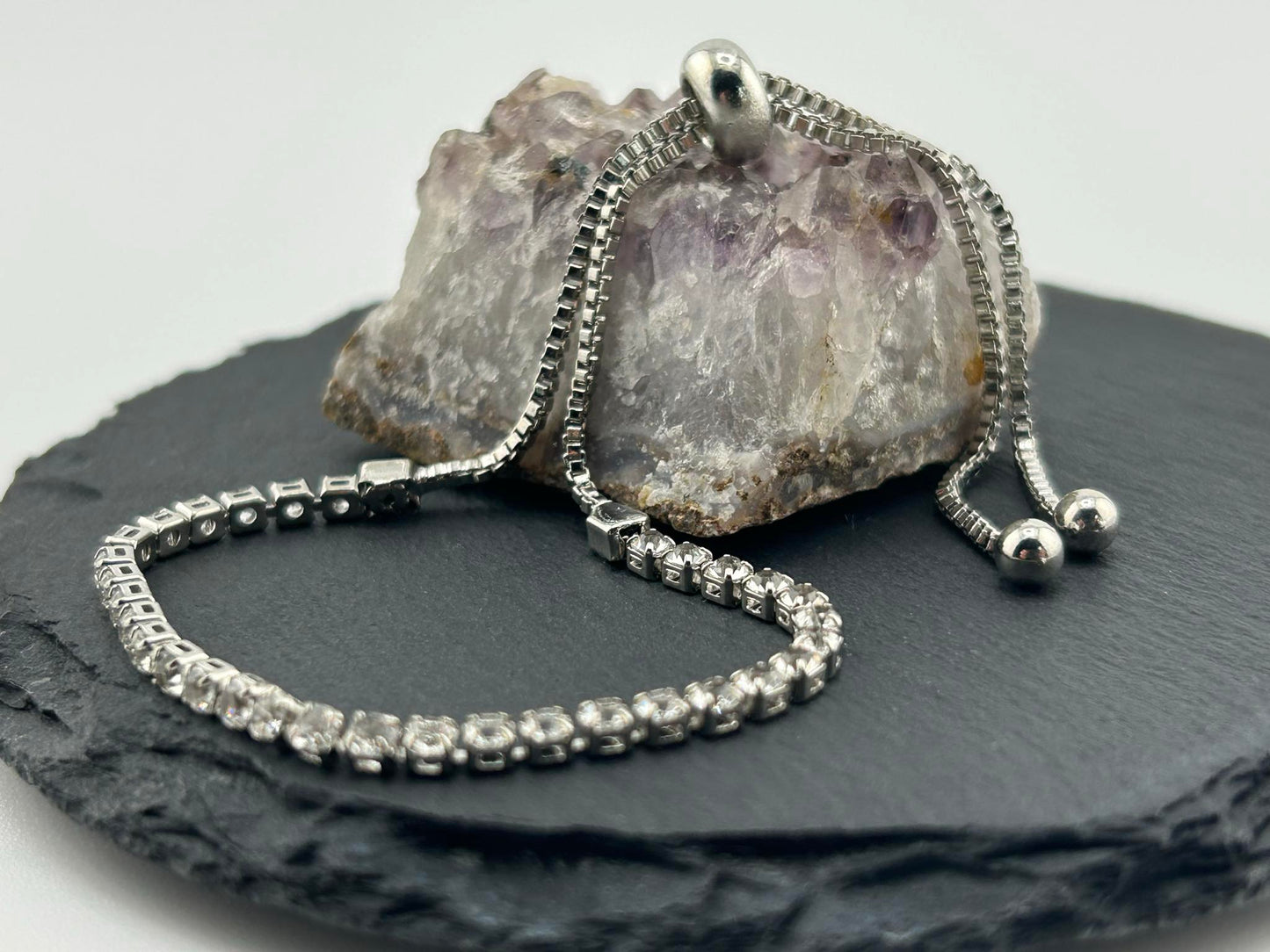 Tennis Armband Weiß ( Steine 3,7mm )