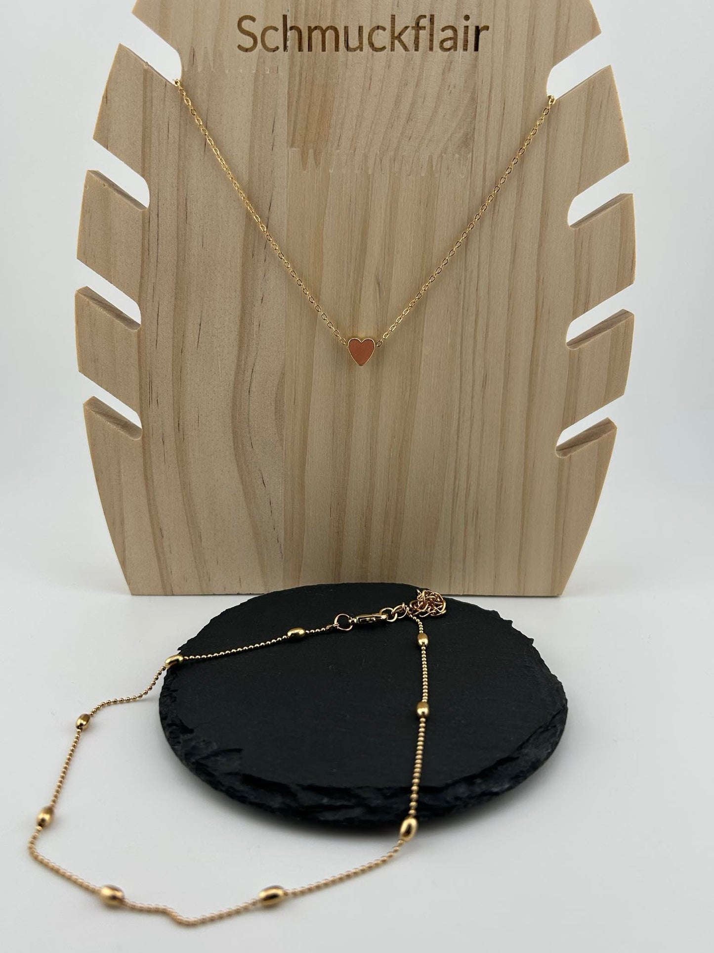 Herz Knöchelarmband 30 cm