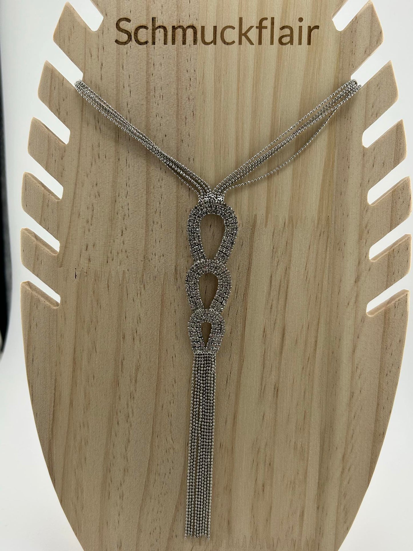 3Fach Kristall Ovalkette 40cm