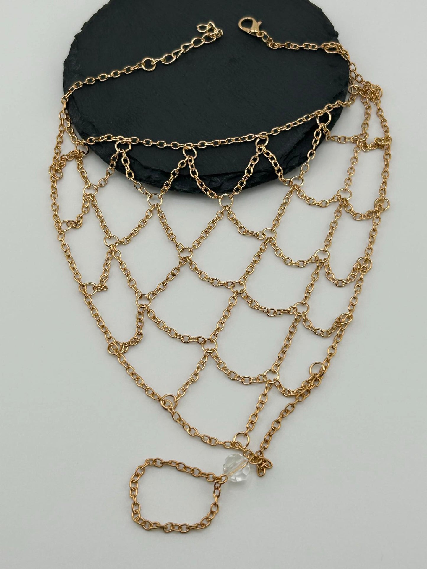 Fischernetz Handketten Ring